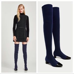 ZARA Over the Knee Heeled Boots